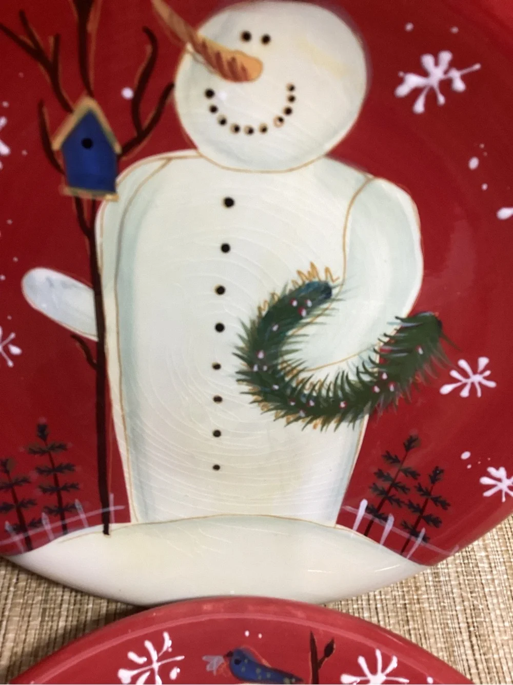 Certified International Salad Plates 4 8.25 Snowmen Plates by Mary Beth Baxter